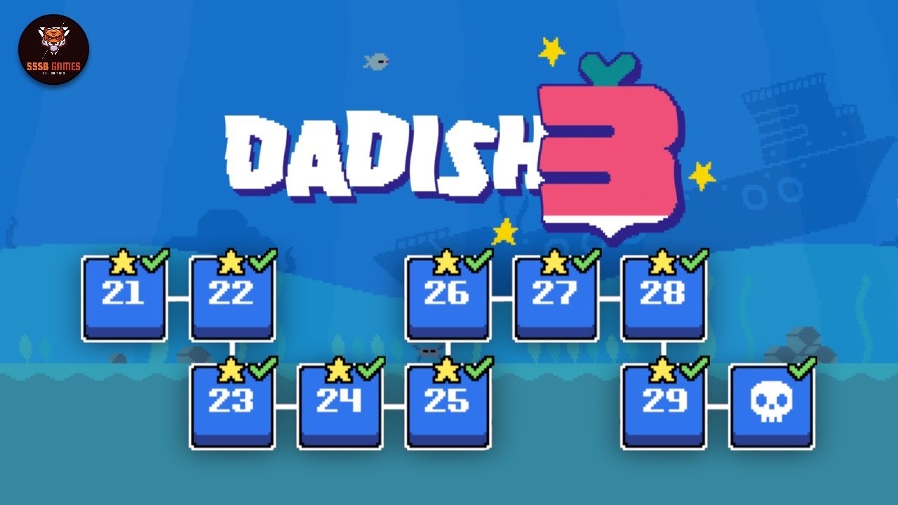 Dadish 3: World 3 All Levels + All Stars Walkthrough
