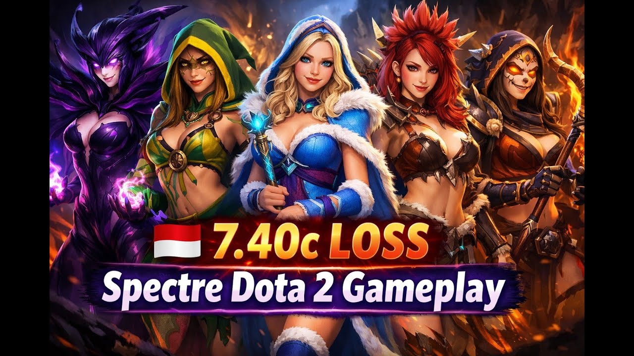 🇮🇩 7.40c LOSS Spectre Dota 2 Gameplay. Spectre, Shadow Shaman, Crystal Maiden, Bristle Back, Clinkz.