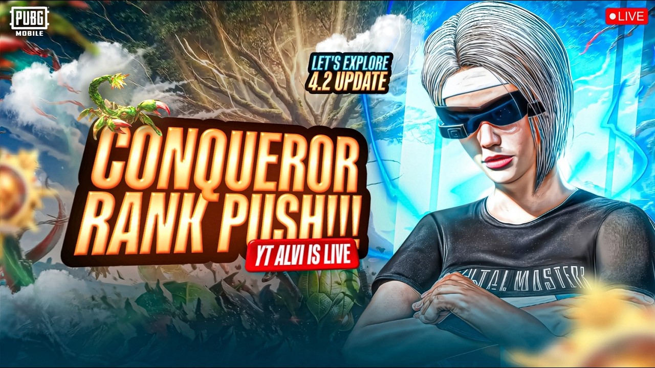 RANK PUSH | ONLY RUSH GAMEPLAY | PUBG MOBILE PAKISTAN l YT ALVI LIVE