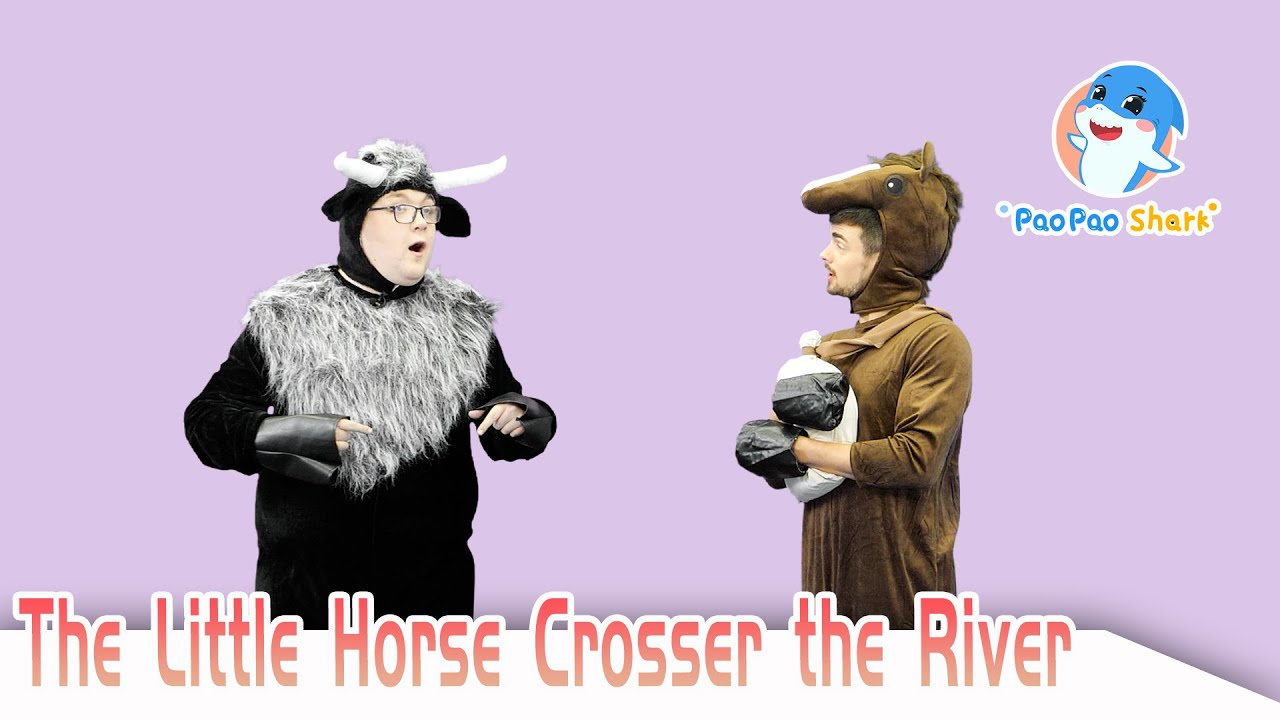 The Little Horse Crosses the River | PaoPao Shark Super Fun English Stories for Kids