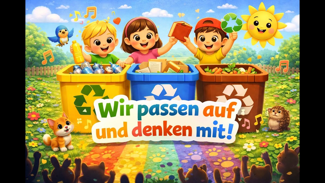 ♻️ Müll richtig trennen! | Kinder Recycling Lied | 🌍 Fikoly 🌍