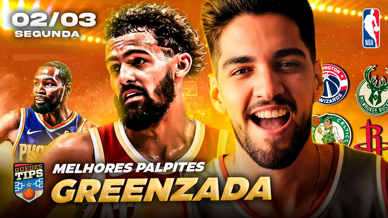 PALPITES DA NBA PARA HOJE 02 03 2026 (SEGUNDA-FEIRA) + BILHETE PRONTO