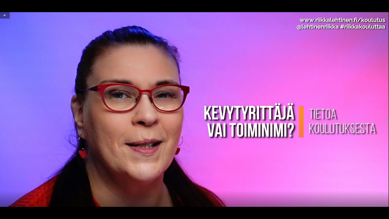 Kevytyrittäjä vai toiminimi -kurssin esittely