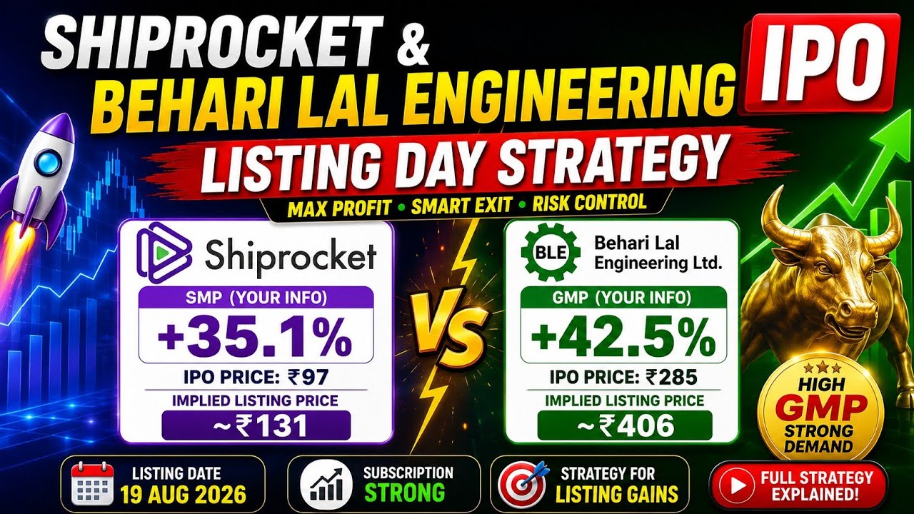 Shiprocket & Behari Lal Engineering IPO Listing Strategy 2026 | HOLD, SELL or FRESH BUY? | GMP Today