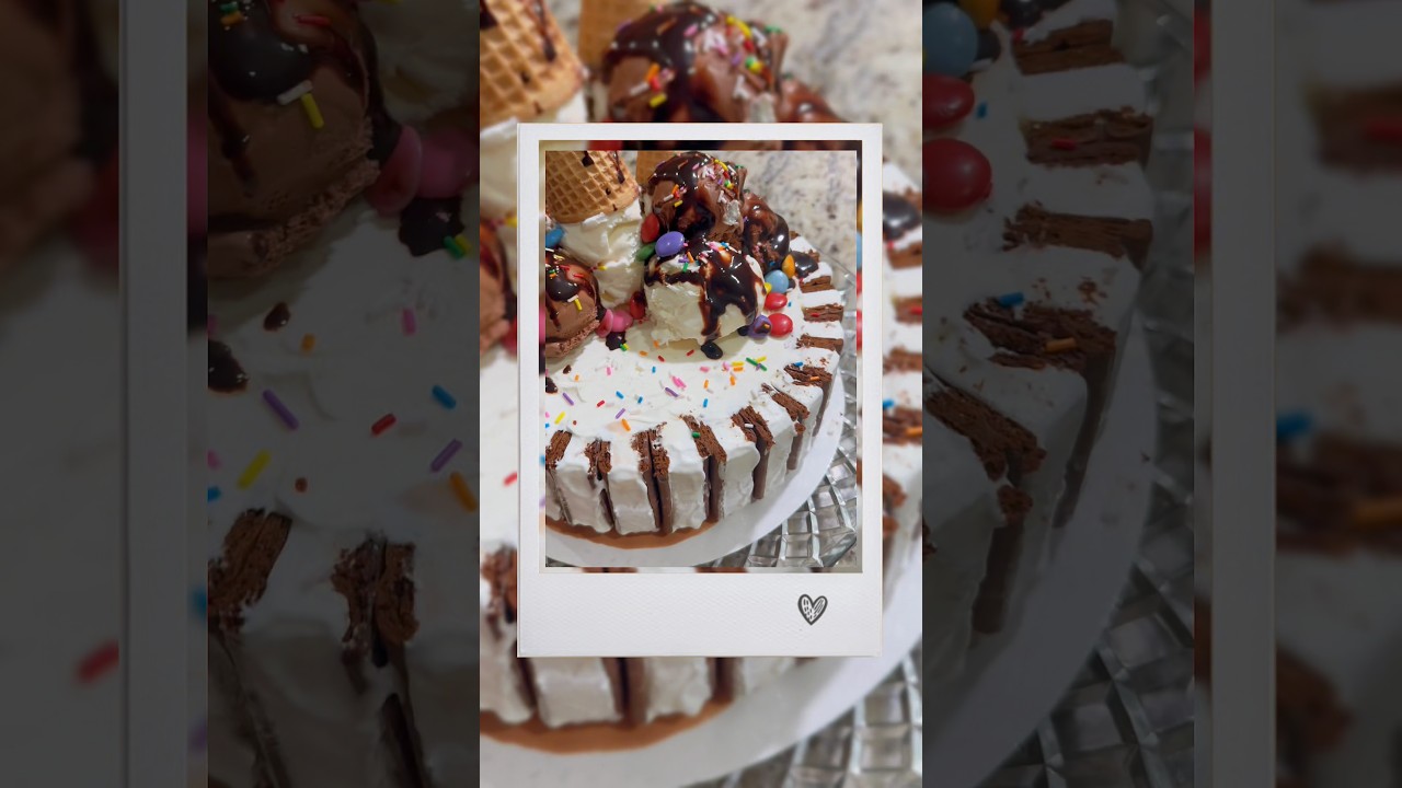 Homemade ice cream cake like dairy queen