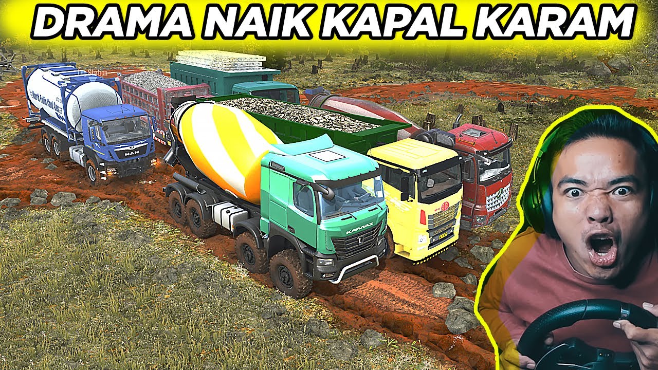🛳️💥DRAMA KAPAL TENGGELAM AKIBAT TRUK BERMUATN BERAT - Spintires Mudrunner