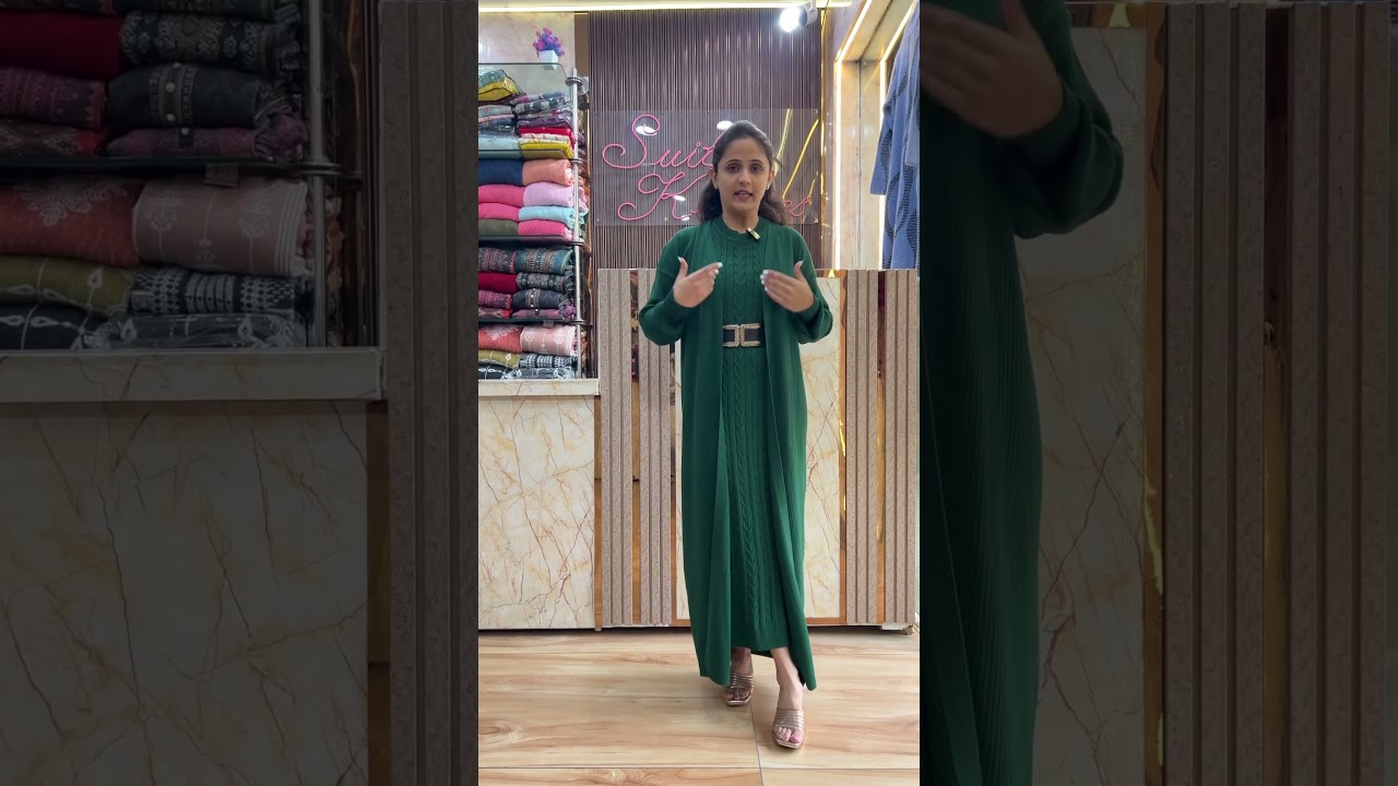 Product name in website- alice woolen gown with shrug