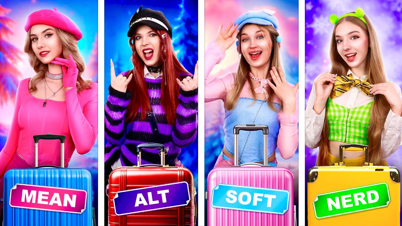 Les Filles du Club Tin en Vacances ! Méchante fille vs Fille Alt
