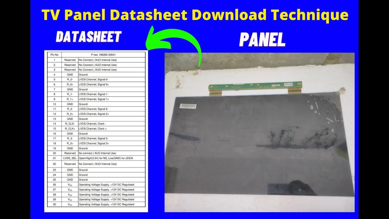 How to download LCD LED panel Datasheet