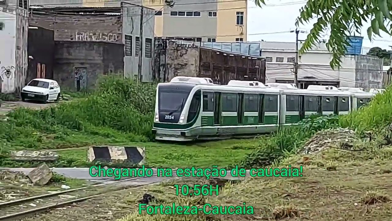 Trem VLT 06 chegando e depois saindo de caucaia 🚃🚃🚃🚃. Bom dia⛅️ Fortaleza-Caucaia. Caucaia-Fortaleza