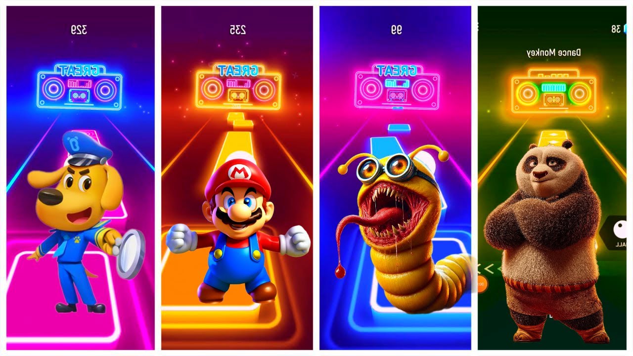 SUPER MARIO 🆚 PAW PATROL 🆚 MINIONS MUTANT 🆚 Kun Fu Panda 