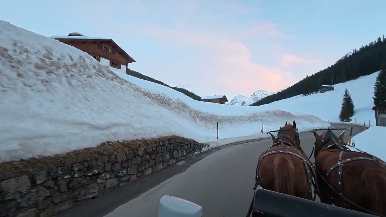 Mit der Pferdekutsche von Davos ins Sertig  Teil 3  @jamesmonahanmusic ​