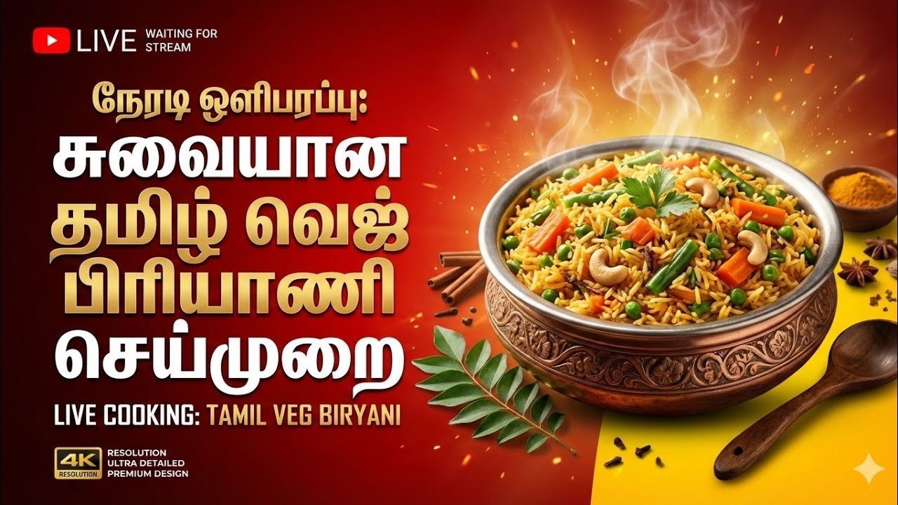 🔴 LIVE | வாங்க சமைக்கலாம் | Veg Biryani Recipe in Tamil | Eas