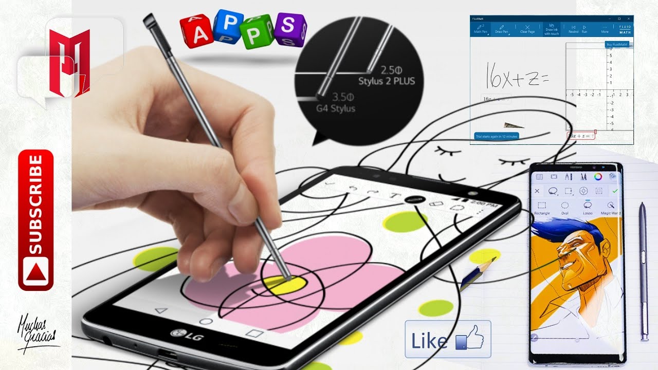 Aplicaciones para utilizar con Stylus y S-Pen. Notas, Dibujos, Calculadora, Juegos y más