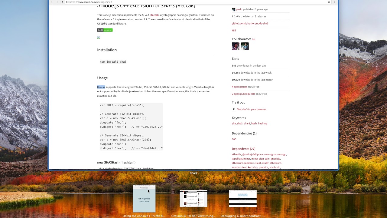 App that hashes itself