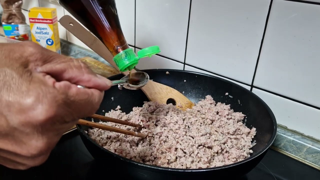 Thơm ngon thịt bằm fim mắm tép#food #cooking 