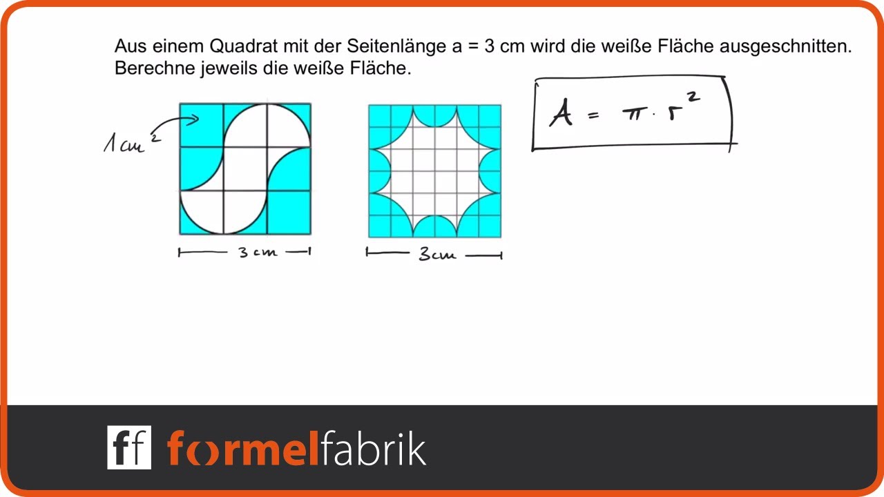 Kreisteile – Restfläche berechnen