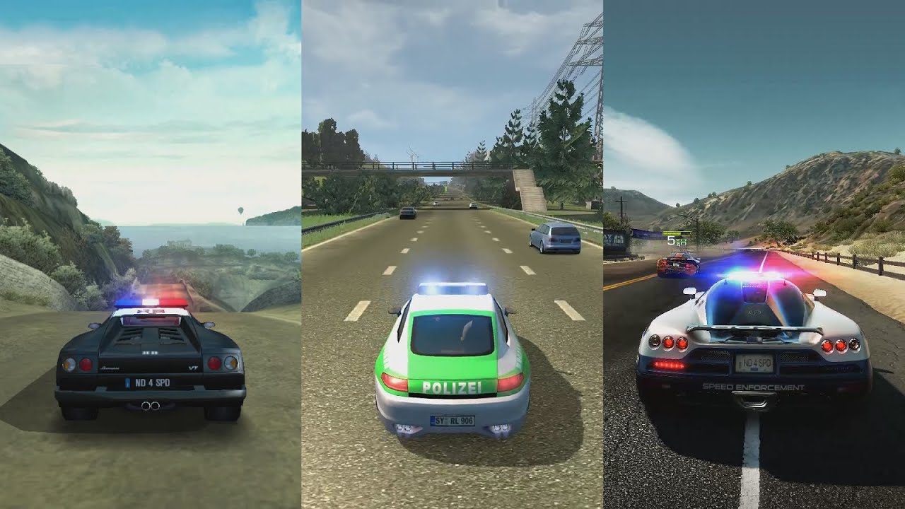 Police Gameplay in 12 different racing games (Need for Speed, Crash Time, The Crew)