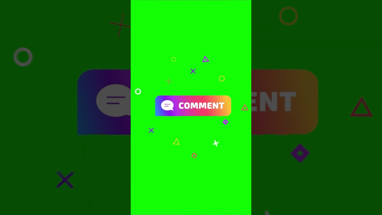 Comment button green screen effect | Green screen effect 💚 #greenscreen #shorts #youtubeshorts