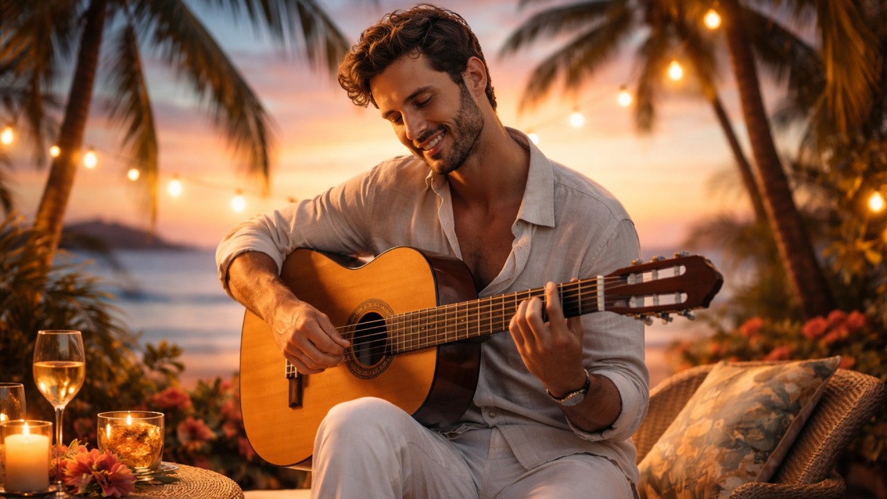 🎸Brazilian Sunset Rhythms: Gentle Bossa Nova Guitar for Stress Relief | Dreamy Guitar Sounds🌅