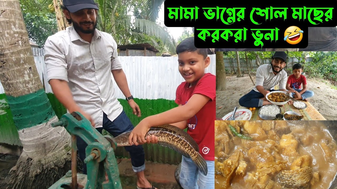 মামা ভাগ্নের,,শোল মাছের করকরা ভূনা কেমন হলো,,,🤣