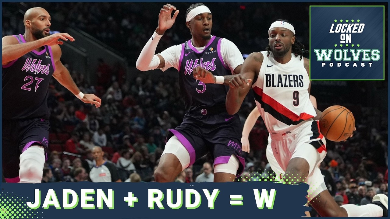 Jaden McDaniels and Rudy Gobert SAVE THE DAY As Minnesota Timberwolves Hold On, Beat Blazers