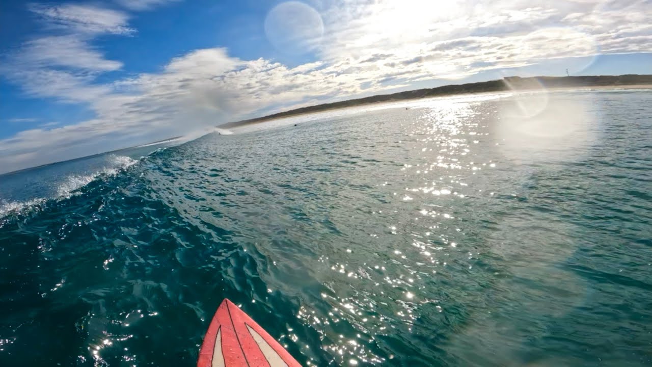 POV SURFING NEW BOARD IN EPIC WAVES