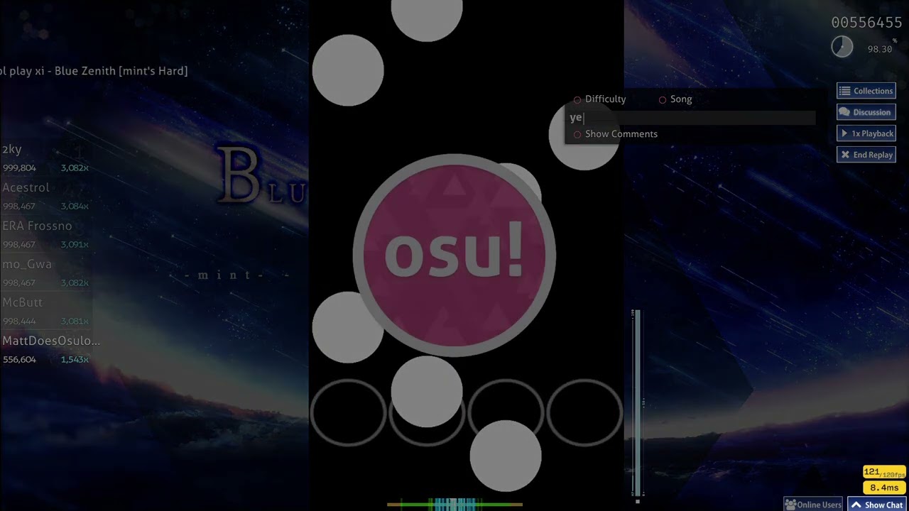 Blue Zenith 98% S Rank osu!mania