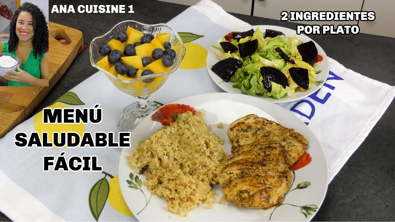Menú Saludable: Ensalada Beet & Lechuga + Pechuga + Postre Mango 🥗🍗🥭