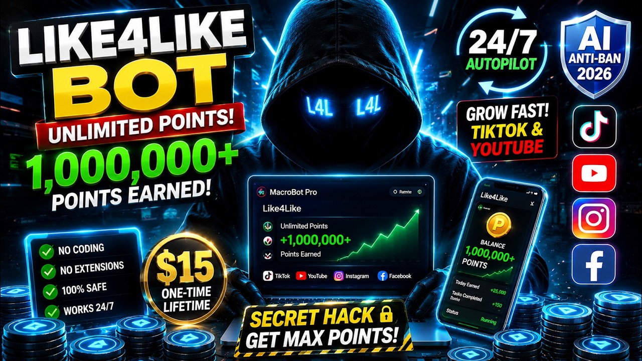 Like4Like Get Unlimited Points with Our  Macro Bot Browser !