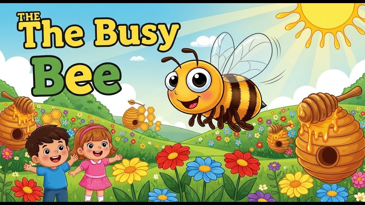 The Busy Bee 🐝🎶 | Fun Learning Song for Kids | Happy Tale & Tune