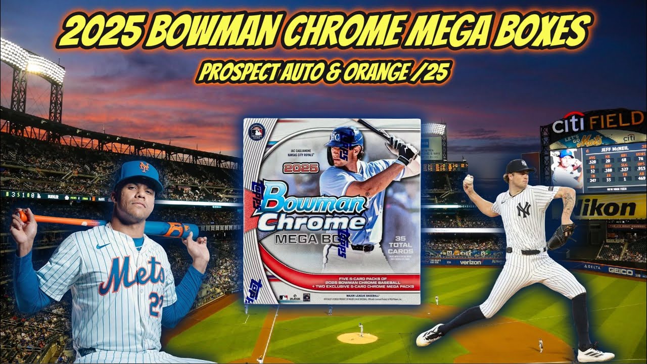 Мегабоксы Bowman Chrome 2025 года 🔥Оранжевый Parallel /25, Red Rookie Redemption, Mojo Auto🔥