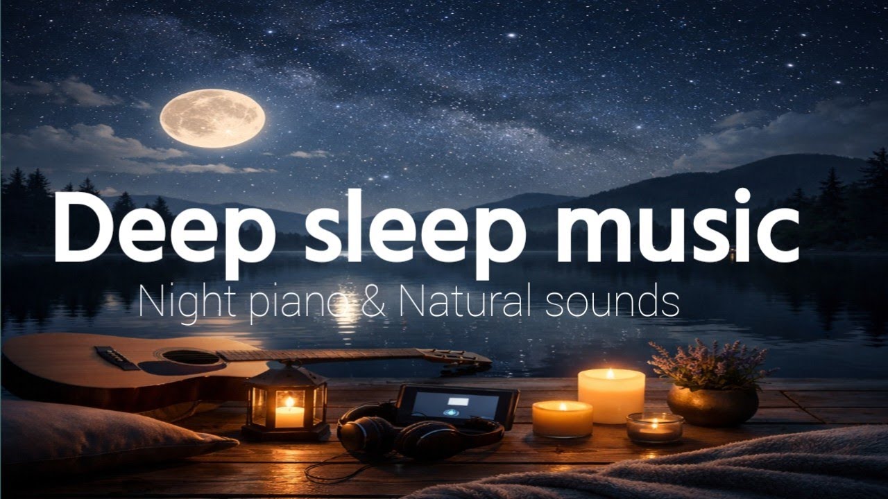 Night Piano & Nature Sounds 🌌 Relaxing Music for Deep Sleep and Peaceful Mind
