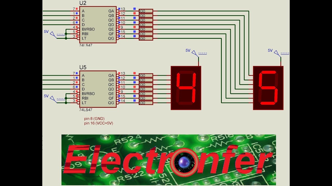 [Circuito] Contador decimal 00 a 99 ascendente/descendente (74LS190, 74LS47)