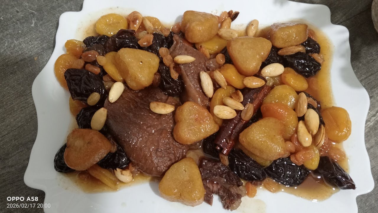 رمضان 2026🔥طاجين حلو باللحم وشباح السفرة🌙الطريقة التقليدية الاصيلة 🇩🇿Tajine sucré de Ramadan 