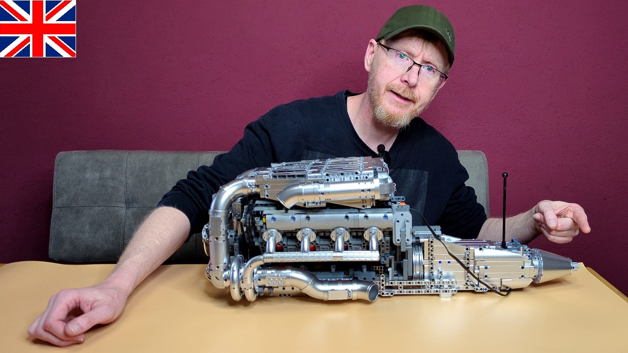 Mould King  10168  - V8 TwinTurbo Engine- Review English