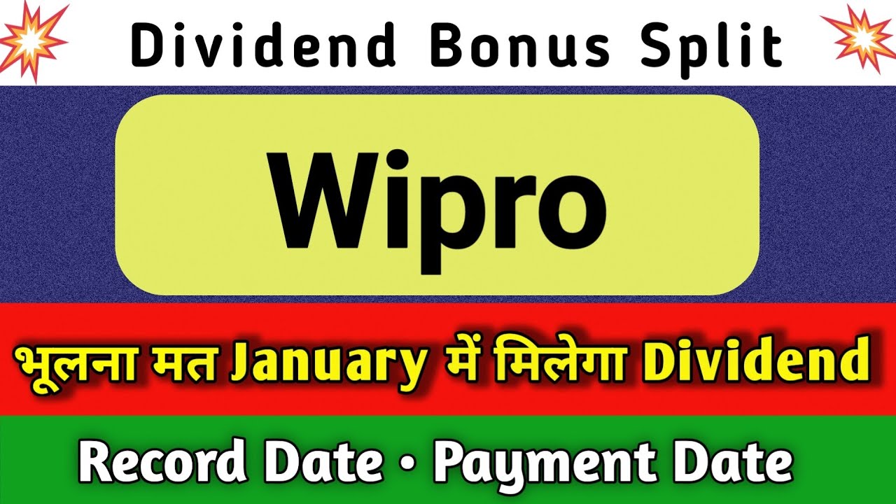 wipro share dividend 2026 | wipro share latest news | wipro share dividend 