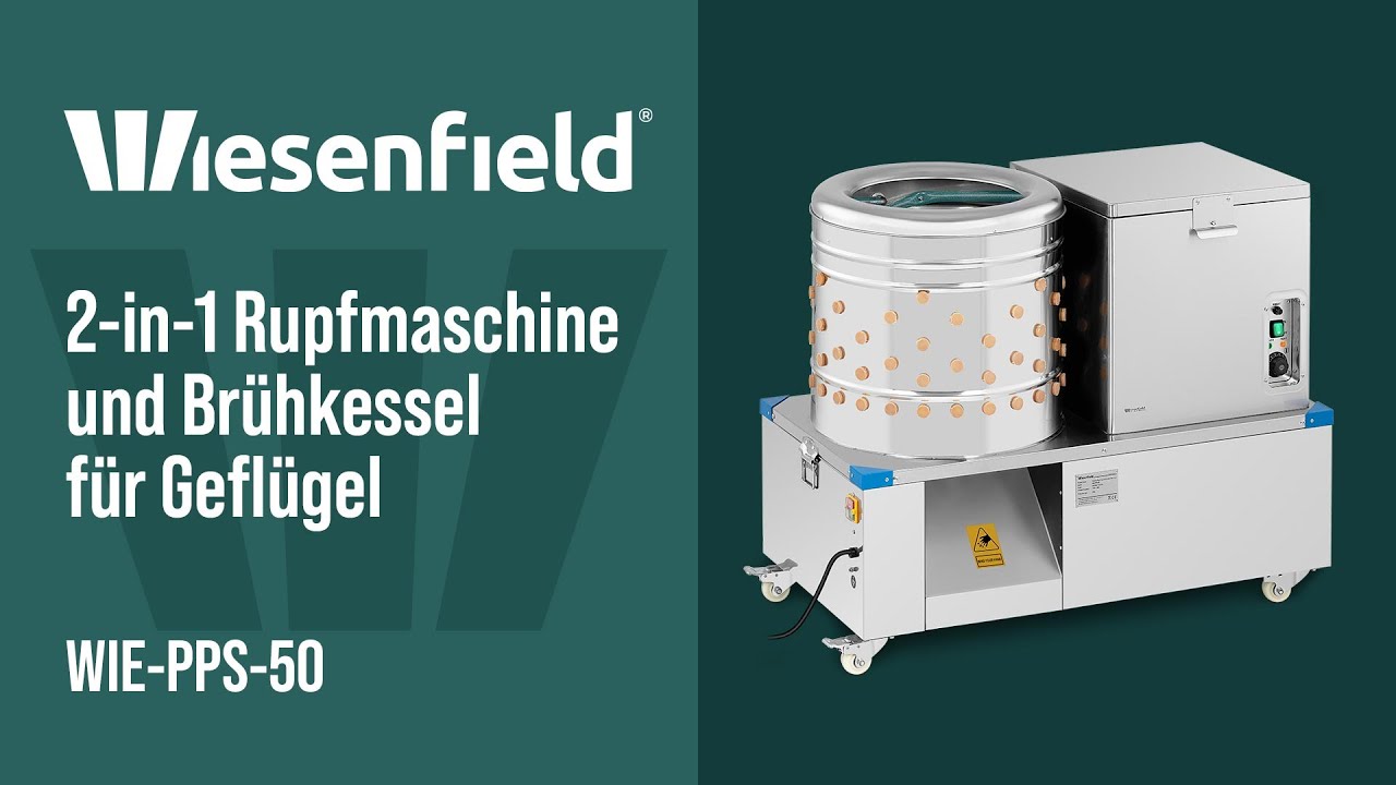 2-in-1 Rupfmaschine und Brühkessel für Geflüge l WIE-PPS-50  | Wiesenfield | Produktvorstellung