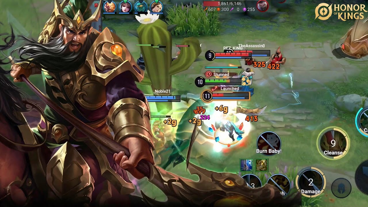 HOK: BEST CLASH LAND GUAN YU || HONOR OF KINGS MOBILE GAMEPLAY🔥