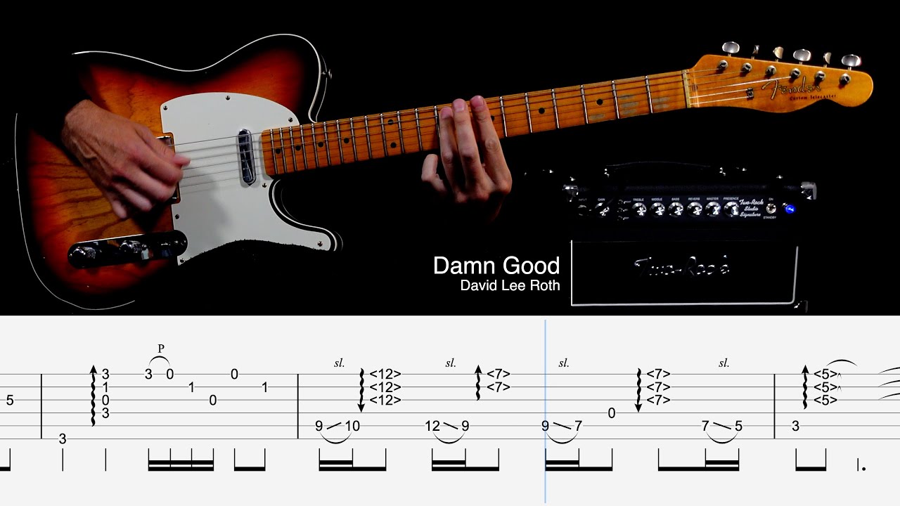 Damn Good - David Lee Roth (Guitar Cover with TABS).