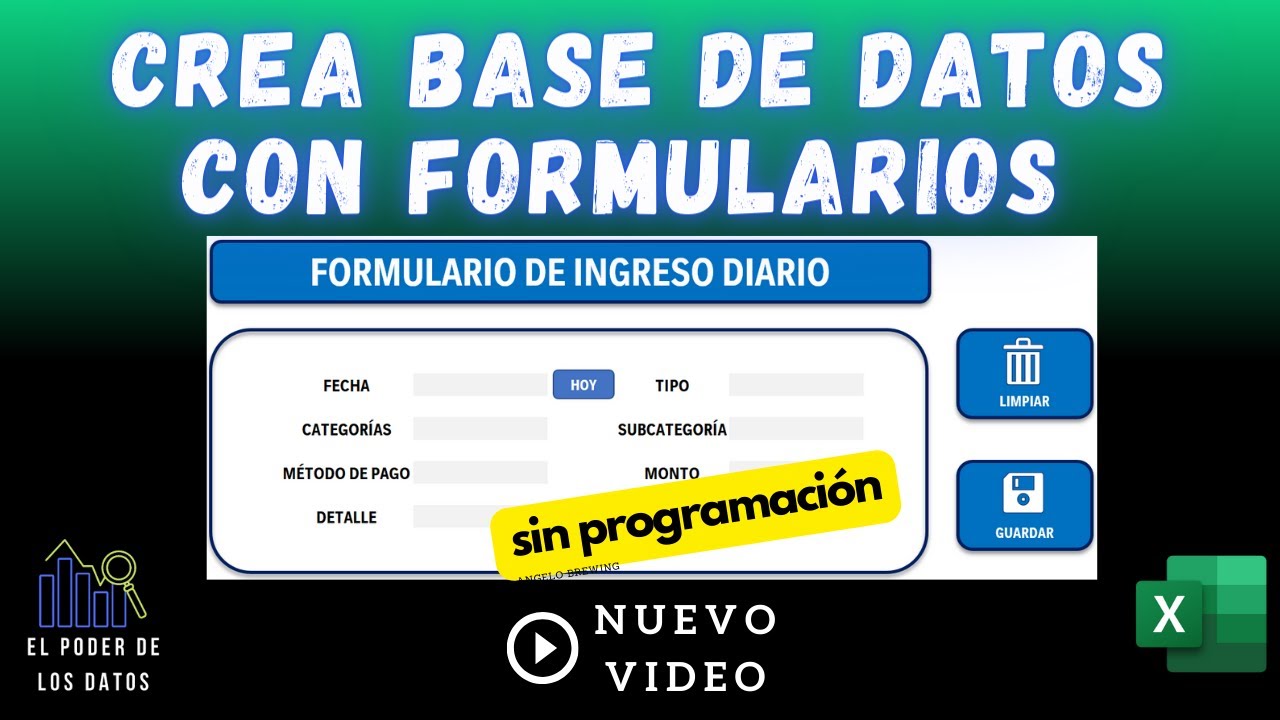 Crea una Base de Datos en Excel con Formularios Personalizados (Sin Programación)