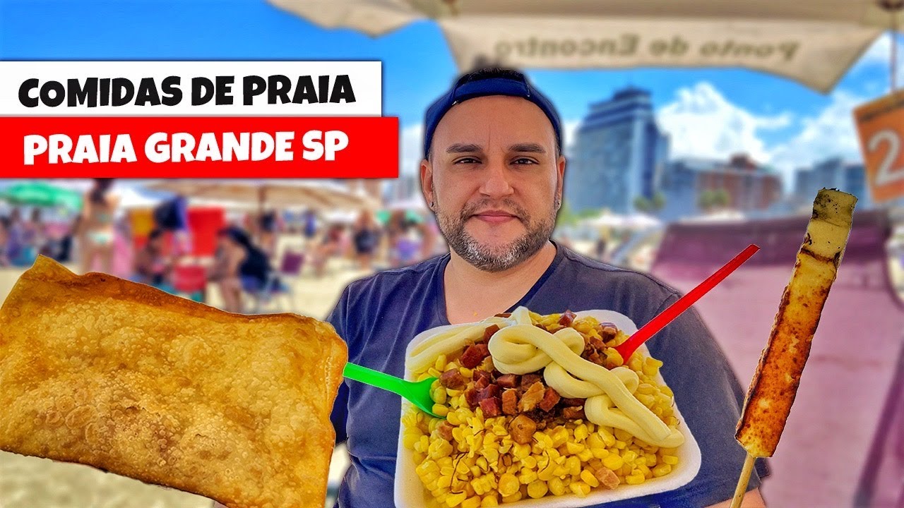 COMIDAS DE PRAIA NA PRAIA GRANDE EM SÃO PAULO