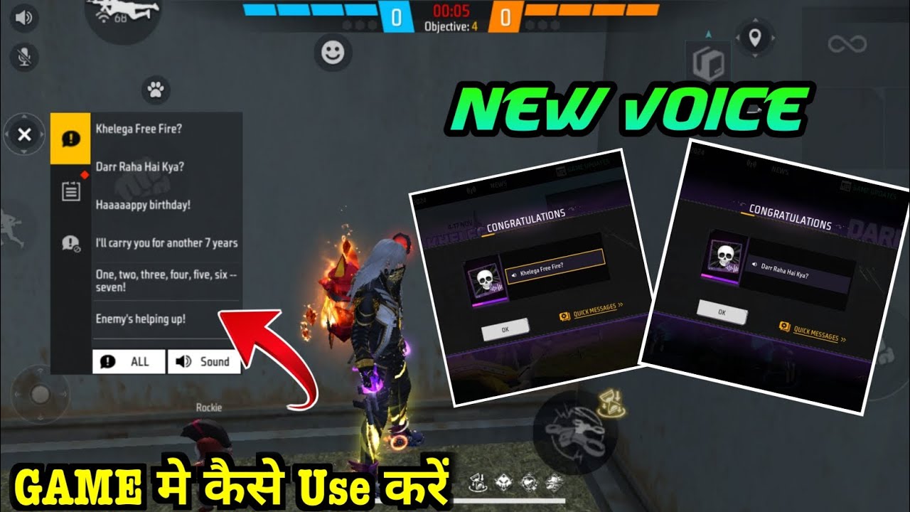 Free Fire New Voice Pack Kaise Use Karen | How To Equip/Garb New Hindi Voice Lagaye