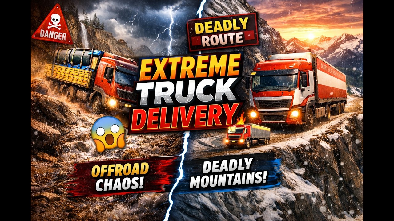 Impossible Mud Road Truck Challenge | Realistic Driving