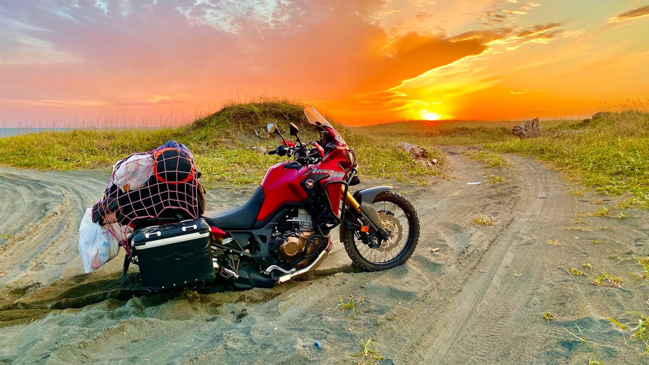 海岸で夕焼け見に行こうとしたらスタックした【CRF1000L/Africa Twin/アフリカツイン】
