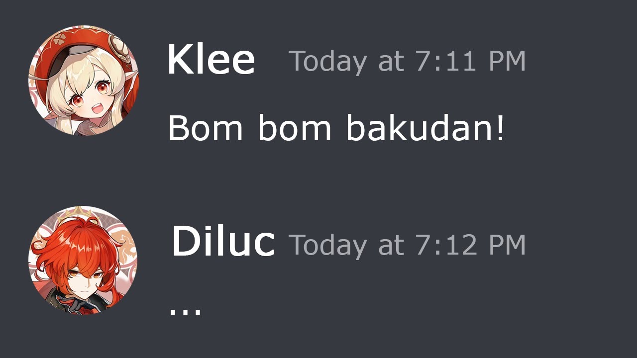 Klee uses discord but..