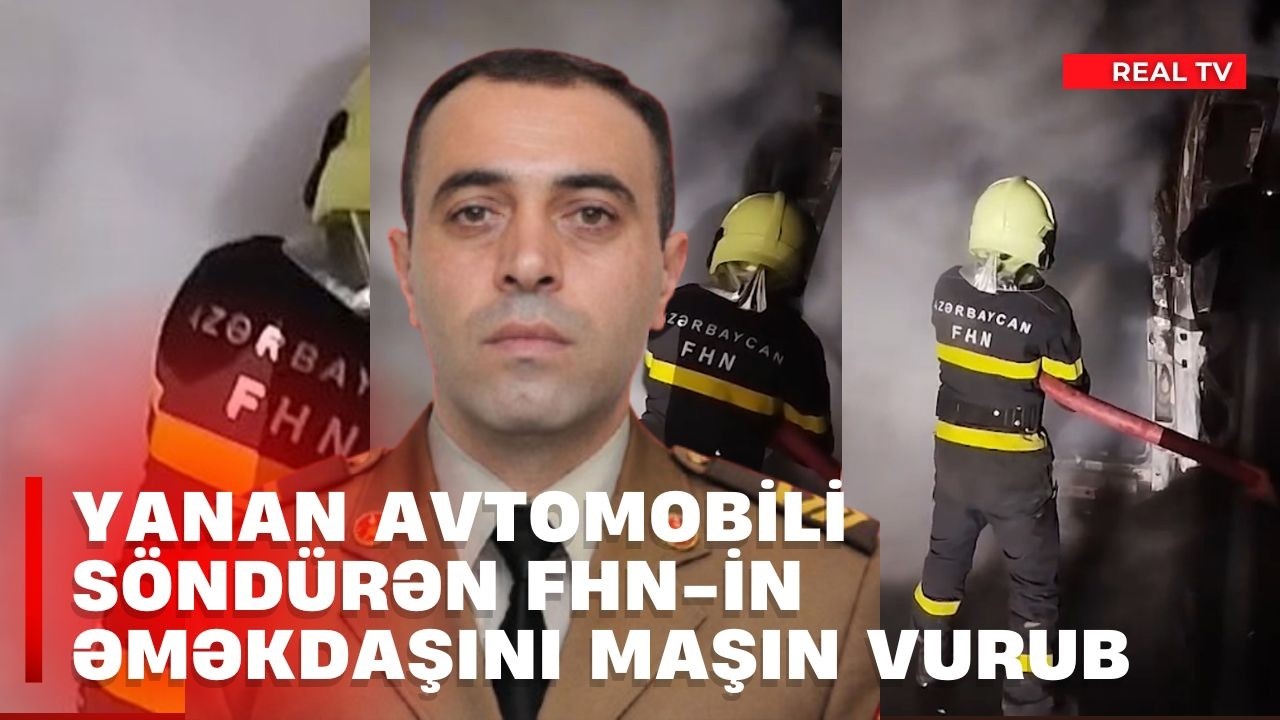 Yanan avtomobili söndürən FHN-in əməkdaşını maşın vurub