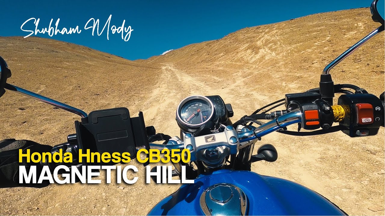 HONDA H'ness CB350 | LADAKH Magnetic Hill | Steep VERTICAL Mountain Climbing! Bike Sound ONLY! 🚲🔥