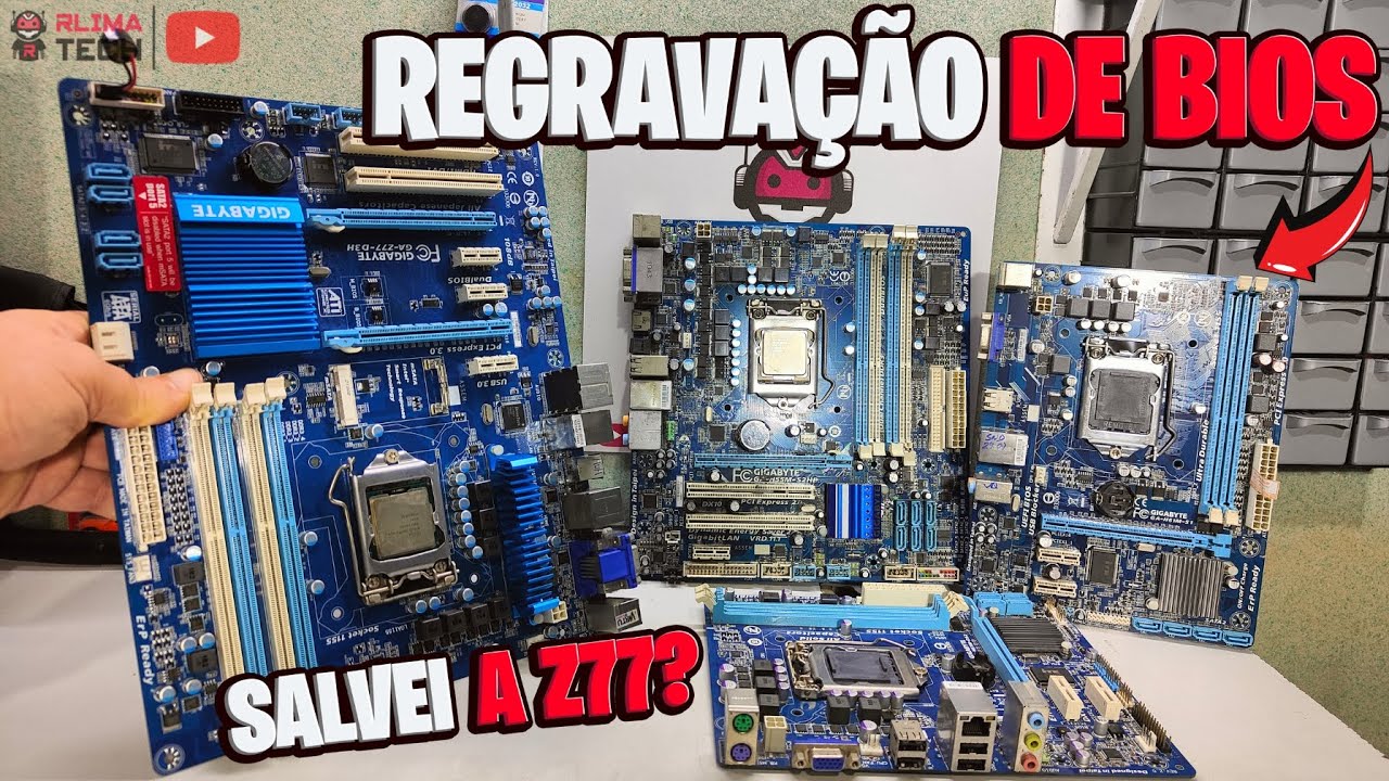 REGRAVEI A BIOS de TODAS! Será que SALVEI A Z77 e as outras PLACAS do LOTE? 🛠️