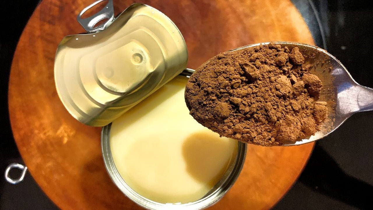 MESCOLA IL LATTE CONDENSATO E IL CACAO! OTTERRAI UN INCREDIBILE DOLCE!